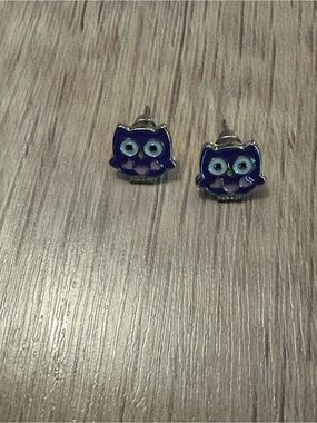 Purple Owl Stud Earrings - Kids Accessories